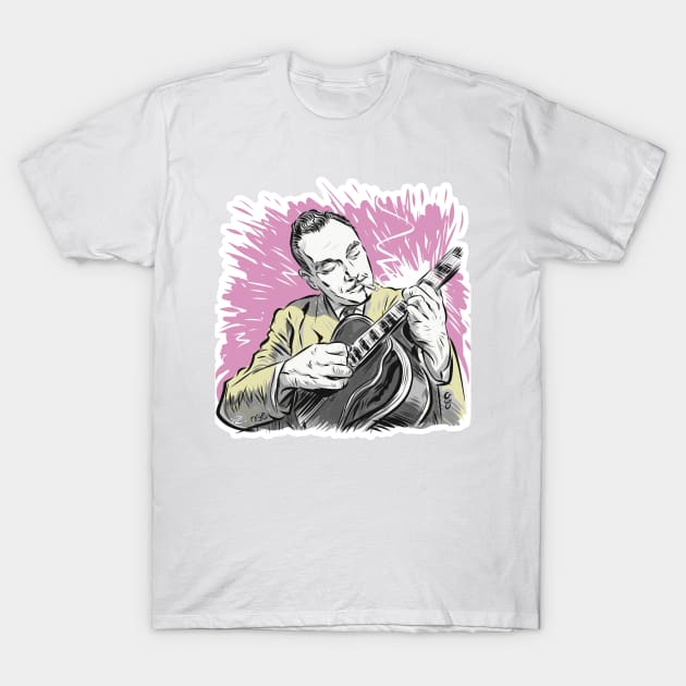 Django Reinhardt - An illustration by Paul Cemmick T-Shirt by PLAYDIGITAL2020